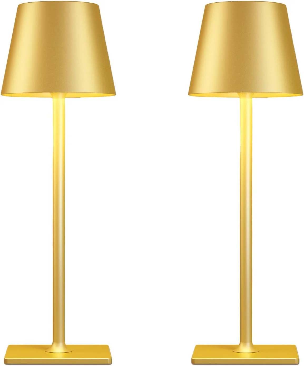 4 Pack Gold Rechargeable Led Cordless Table Lamps - Image 7