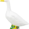 23 Inch Large Porch Goose Statue, PE Plastic Outdoor Goose Decor for Lawn
