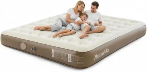 California King Size Air Mattress with Built-in USB Rechargeable Pump, 992 lbs Max Support Inflatable