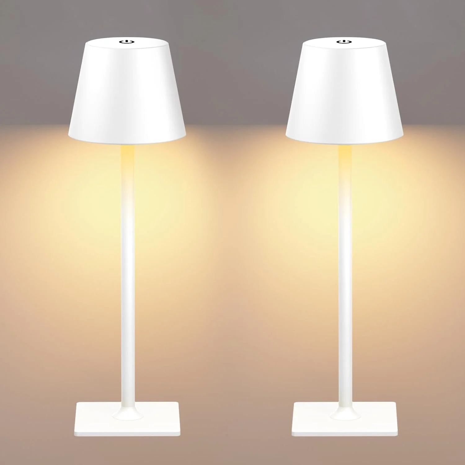 4 Pack Gold Rechargeable Led Cordless Table Lamps - Image 3