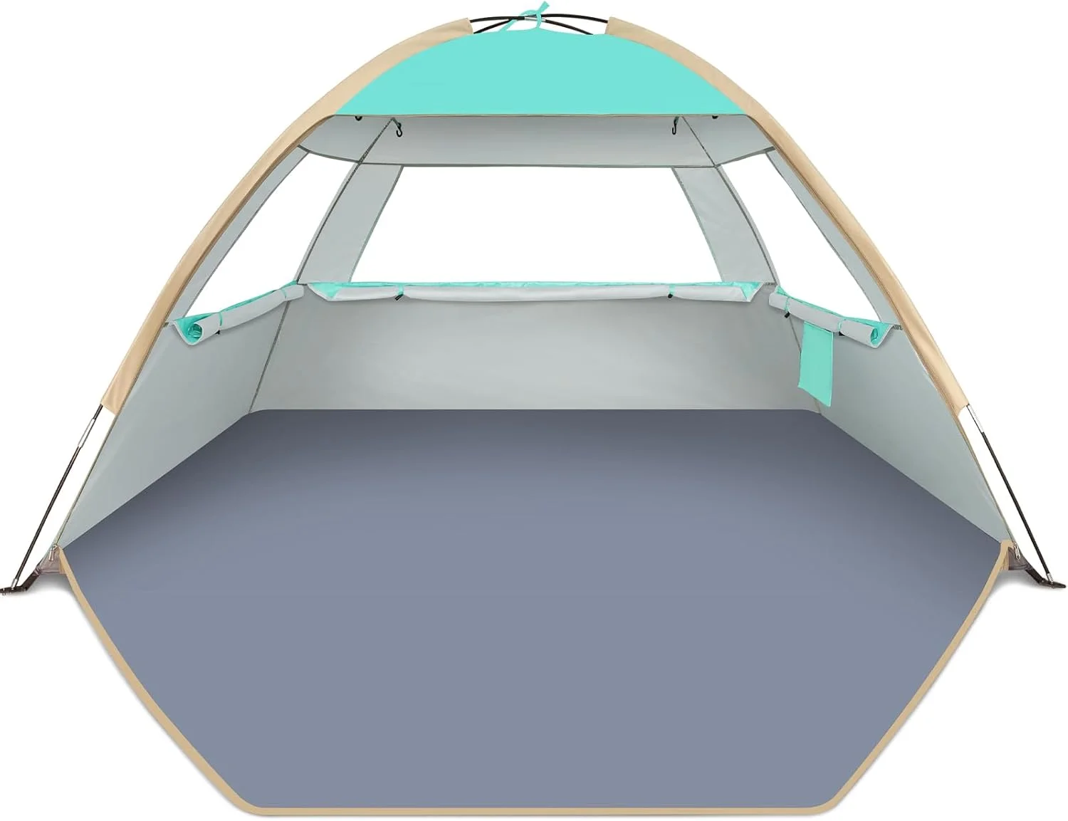 Beach Tent Sun Shelter for 3/4/6/8/10 Person with UPF 50?? UV Protection, Lightweight & Easy Setup Beach Shade - Image 10