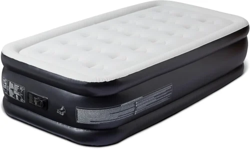 Alternative view of Basics Inflatable Air Mattress with Built-in Electric Pump, Queen Size, 22-Inch Height, for Camping or Travel