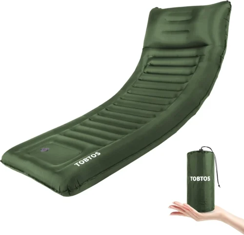 Alternative view of Double Sleeping Pad for Camping, Extra Thick 6 Camping Mattress 2 Person with Pillow Built-in Foot Pump