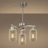 6-Light Modern Farmhouse Black Chandelier, Adjustable Height Hanging Industrial Pendant Lights Kitchen Island