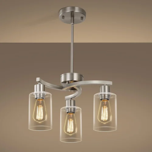 6-Light Modern Farmhouse Black Chandelier, Adjustable Height Hanging Industrial Pendant Lights Kitchen Island