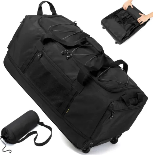 Alternative view of Collapsible Duffle Bag with Wheels 130-170L Extra Large Expandable Travel Duffel Bag for Men Women Heavy Duty