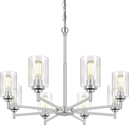 Alternative view of 33.5'' Dia 8-Light Chandelier for Dining Room Kitchen Island