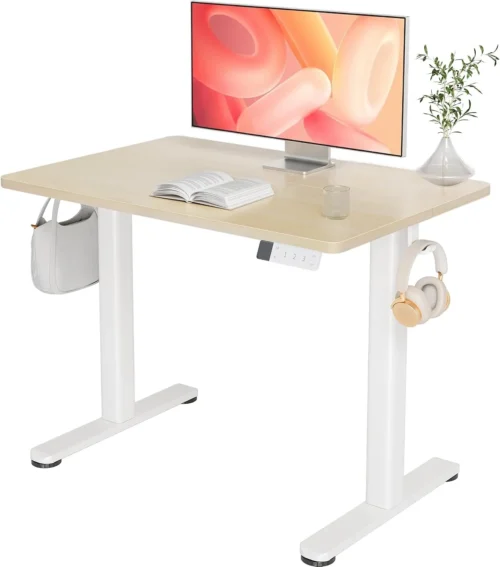 Alternative view of Nook Electric Standing Desk, Adjustable Height Stand up Desk, 24x48 Inches Sit Stand Home Office Desk with Splice
