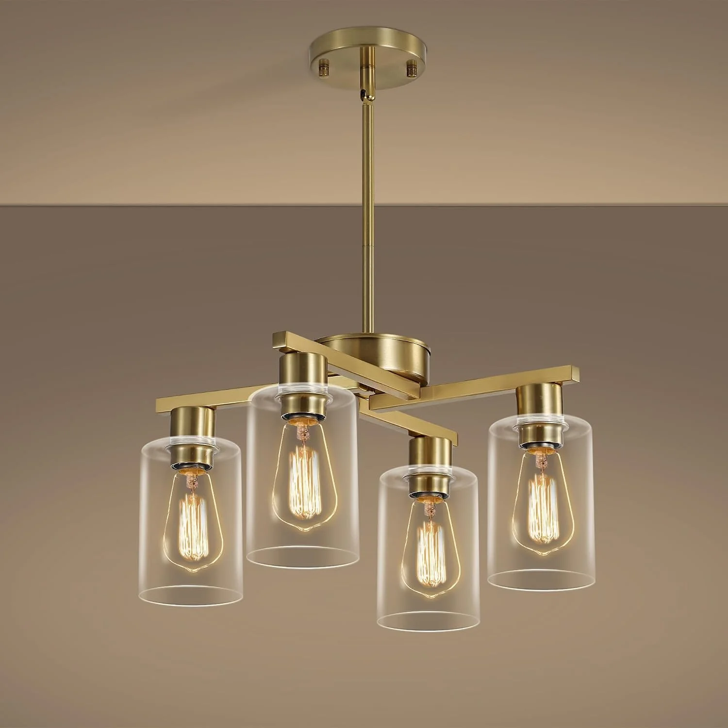 4-Light Modern Farmhouse Black Chandelier - Image 4