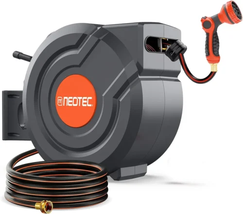Alternative view of Retractable Garden Hose Reel 1/2 Inch, Wall Mounted Heavy Duty Water Hose with Auto-Lock