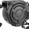 Retractable Garden Hose Reel 1/2 in x 100 ft, Heavy Duty Wall Mounted Hose Reel with 10- Function Sprayer