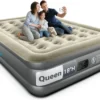 Queen Air Mattress with Built in Pump, 18 Raised Comfort Inflatable Blow up Mattress, Upgraded Support Structure