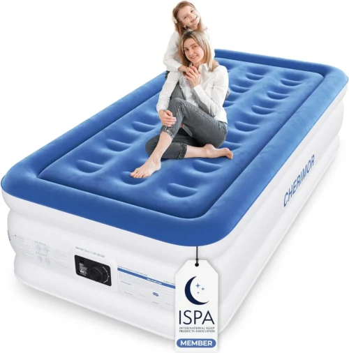 Queen Air Mattress with Built-in Pump, 18 Raised Comfort, 48Hr Leak-Proof Test, Supports 800 lbs