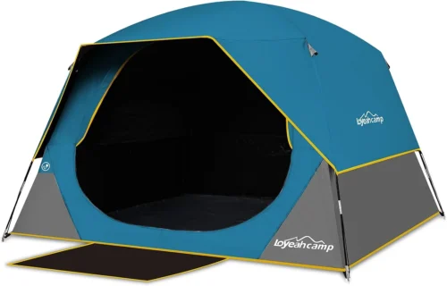 Alternative view of Tent 4/6 Person Blackout Camping Tent with Rainfly, Waterproof Portable Double Layer Family Dome Tent for