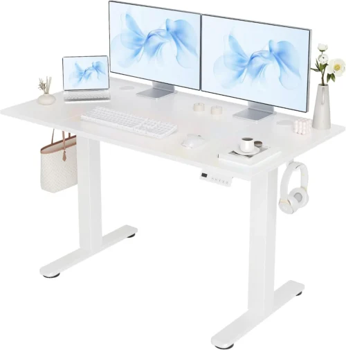 Nook Electric Standing Desk, Adjustable Height Stand up Desk, 24x48 Inches Sit Stand Home Office Desk with Splice