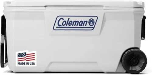 Marine Cooler with Fully Insulated UV Guard Lid & Body, Keeps Ice for 3+ Days, 52qt/100qt Wheeled/120qt Options