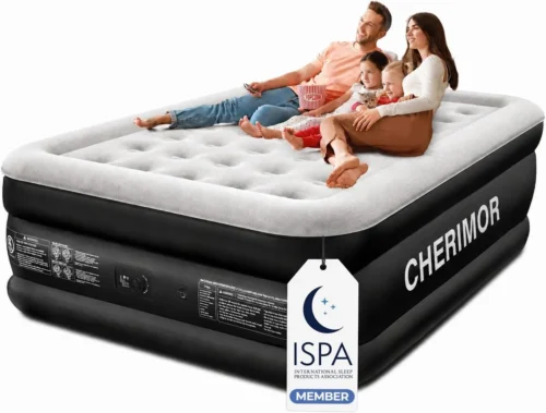 Alternative view of Queen Air Mattress with Built-in Pump, 18 Raised Comfort, 48Hr Leak-Proof Test, Supports 800 lbs