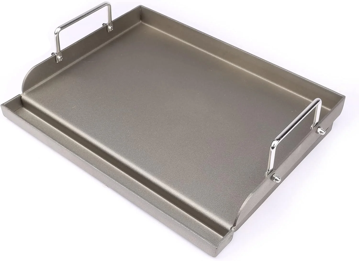 25 x 16 Pre-Seasoned Nonstick Cast Iron Griddle for Gas & Charcoal Grills, Universal Flat Top with Grease Groove - Image 12