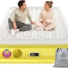 Air Mattress Queen with Built-in Pump, 18 Raised Inflatable Blow Up Mattress, Upgraded Heavy Duty Portable Air