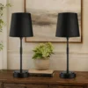 Table Lamp Set of 2 - Battery Operated Lamp with 7500mAh Rechargeable Battery, Dimmable, Bulb Included