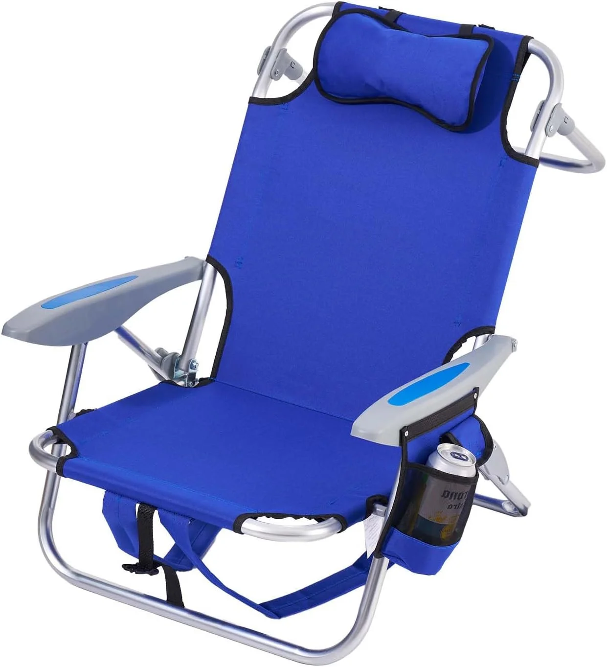 2 Pack Lightweight Portable Camping Beach Chair for Adults, Outdoor Lay Flat Folding Beach Chairs with 5 - Image 13