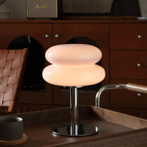 Alternative view of Mushroom Lamp Table Lamp for Night Stands, Dimmable, Mid Century Modern Desk Lamps for Bedroom