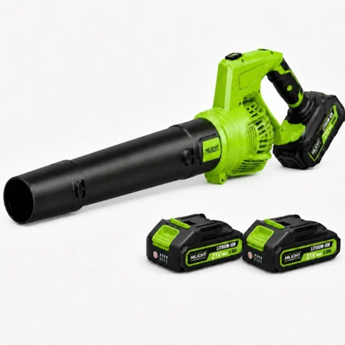 Leaf Blower with 2??21V 4.0Ah Batteries & Fast Charger, Lightweight Electric Leaf Blower, 5-Speed Adjustable - For Yard Cleanup