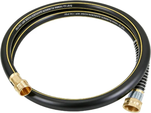 Alternative view of Lightweight Rubber Garden Hose 100 ft, 5/8 Hybrid Rubber Hose with Solid Brass Fitting
