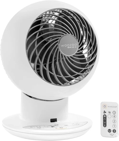 USA WOOZOO Air Circulator Fan with Remote, Oscillating, 5 Speeds, 82ft Max Air Distance