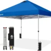 SHADES 10x10 Pop Up Canopy, Patented CenterLok One Push Tent Canopy, 8 Stakes, 4 Ropes (10x10