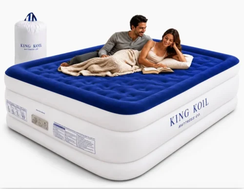 Koil 20 Queen Air Mattress with Built-in High-Speed Pump, CNN Underscored Top Pick, Inflates in 2 Minutes