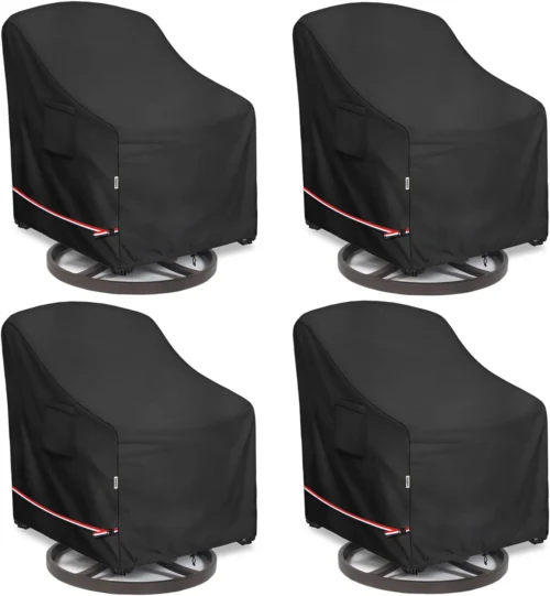 Alternative view of Patio Chair Covers for Outdoor Furniture Waterproof 4 Pack, Heavy Duty Waterproof Outdoor Swivel Chair Cover (30W - For Outdoor Living