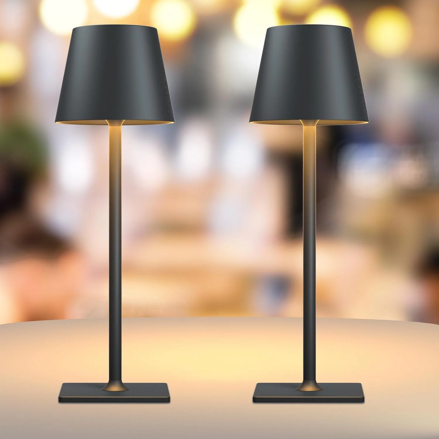 4 Pack Gold Rechargeable Led Cordless Table Lamps - Image 6