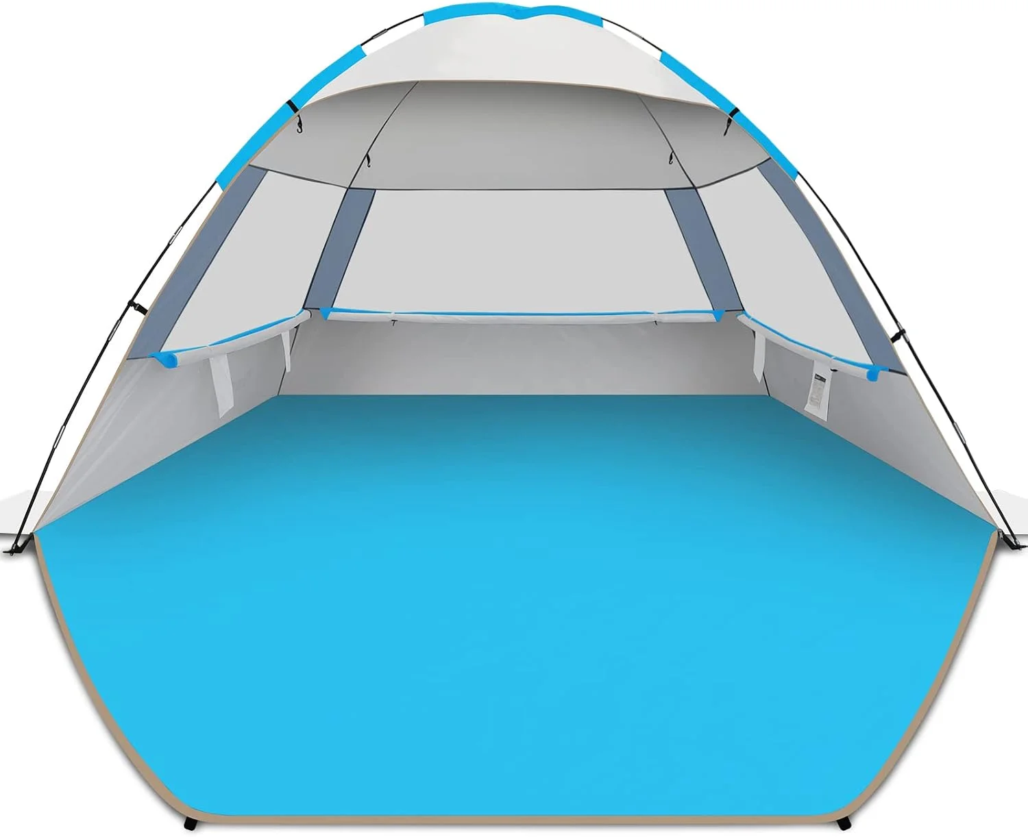 Beach Tent Sun Shelter for 3/4/6/8/10 Person with UPF 50?? UV Protection, Lightweight & Easy Setup Beach Shade - Image 3