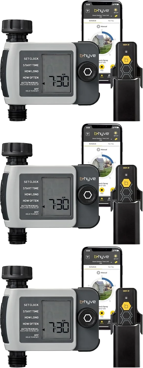 B-hyve XD 4-Port Smart Hose Watering Timer, App Controlled, 24634 - Image 7