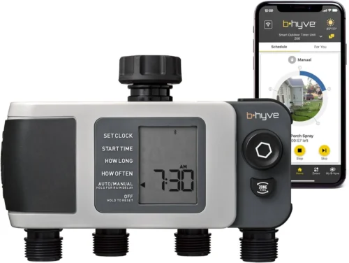 B-hyve XD 4-Port Smart Hose Watering Timer, App Controlled, 24634
