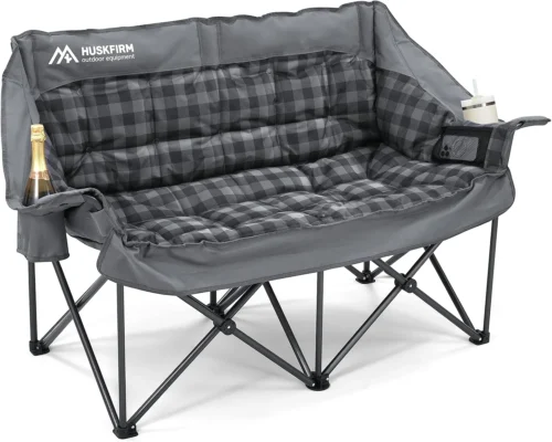 Alternative view of Camping Chairs Padded Loveseat Chair for 2 Person, Heavy Duty Oversized Camping Couch for Adults Outdoor Lawn