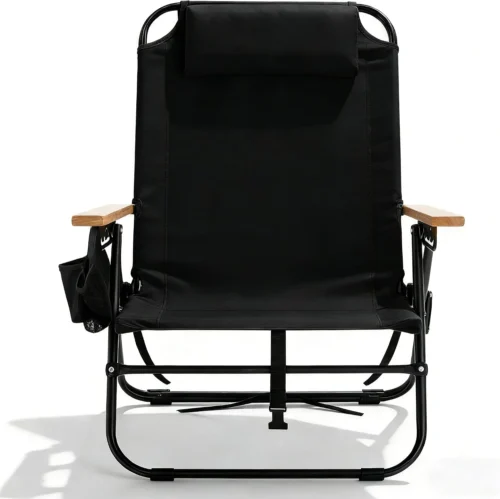 Alternative view of 2 Pack Premium 5-Position Reclining Camping Chair, Portable Folding Lightweight Outdoor Chair with Wooden