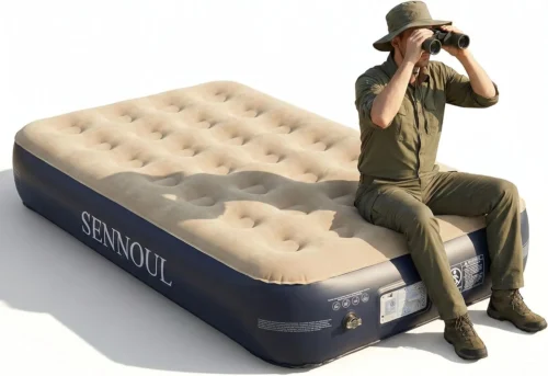 Alternative view of Air Mattress Queen with Built in Pump, Inflatable Mattress Blow Up Mattress 18 Raised Comfort