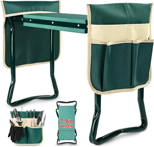 Alternative view of Upgraded Garden Kneeler and Seat with Thicken & Widen Soft Kneeling Pad, Heavy Duty Foldable Gardener Stool with 2