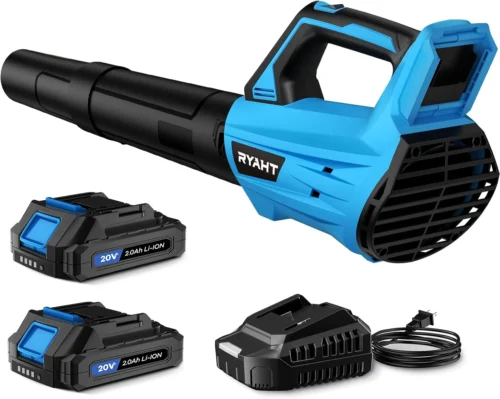 Alternative view of Blower Cordless, Leaf Blower with Battery and Charger - 2 Speed Modes, 2 Batteries, 20V Powerful Lightweight - For Yard Cleanup