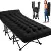 Camping Cot for Sleeping 28 Extra Wide, Heavy-Duty 1200D Oxford Foliding Cots for Adults Portable with Mattress