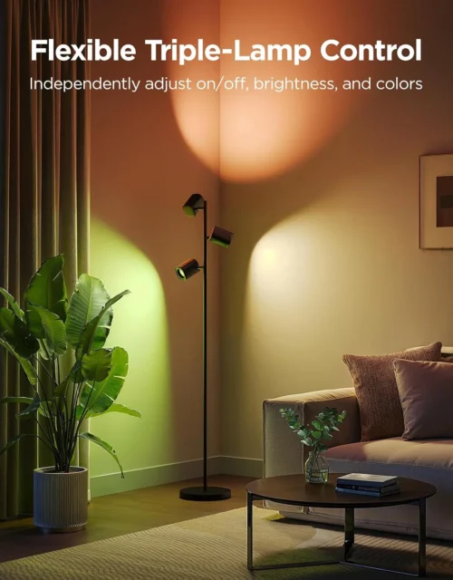 Alternative view of Tree Floor Lamp with 3 Rotatable Lights