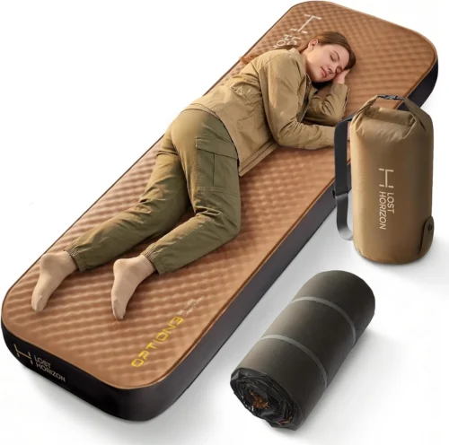 Horizon Air & Foam Camping Mattress, Self-Inflating Sleeping Pad, 4.5 Thick, with Pump Sack, R13 Insulation