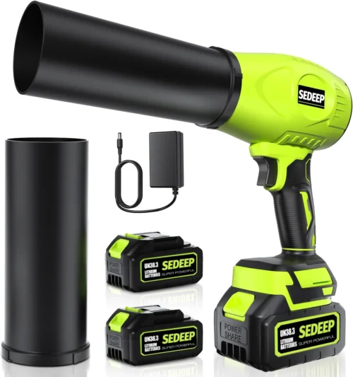Leaf Blower Cordless with Battery and Charger, 980, 000 RPM, Extended Nozzle, Lightweight Handheld, Blower for - For Yard Cleanup