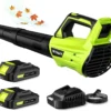 Blower Cordless, Leaf Blower with Battery and Charger - 2 Speed Modes, 2 Batteries, 20V Powerful Lightweight - For Yard Cleanup