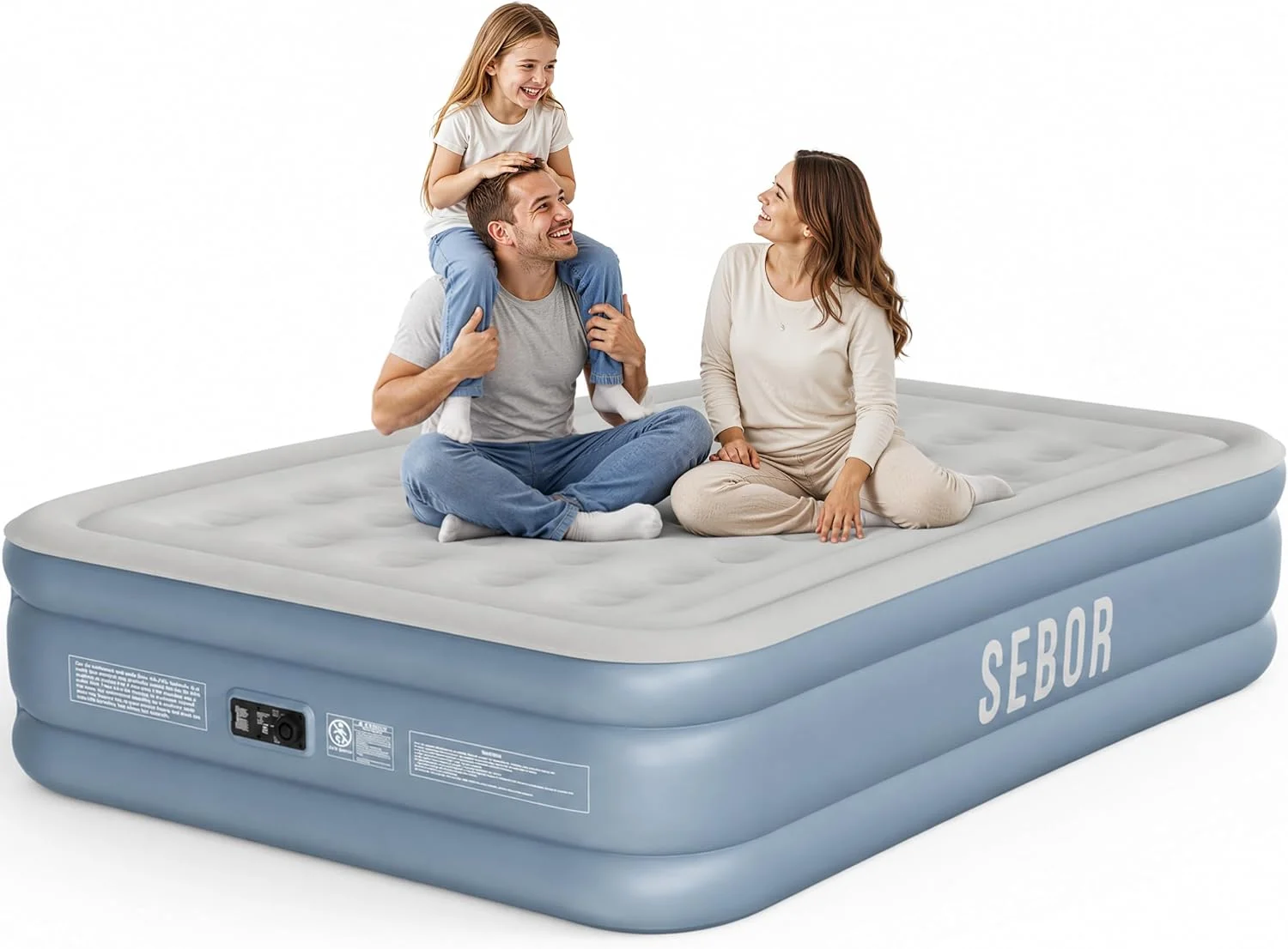 Air Mattress Queen with Built-in Pump 18, Comfortable Self-Inflating Blow up Mattress with High-Speed Pump - Image 2
