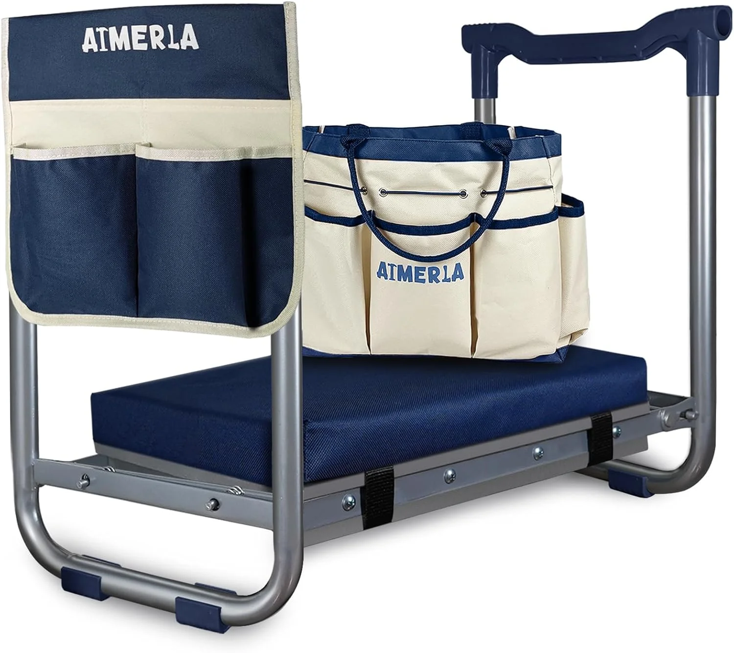 Nook K5 Foldable Kneeler Seat, Heavy Duty (Detachable Cloud Kneeler Pad), 2 Large Tool Bags