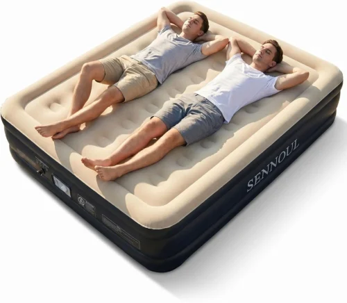 Air Mattress Queen with Built in Pump, Inflatable Mattress Blow Up Mattress 18 Raised Comfort