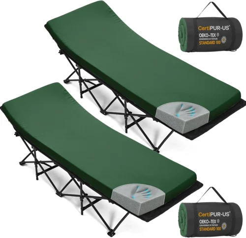 Alternative view of Camping Cot Pad 2 Inch Memory Foam, Camping Pad for Folding Cot and Foldable Cot, Portable Roll Up Camp Gear for